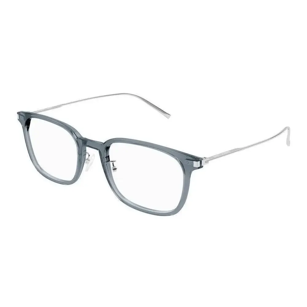 NWT Yves Saint Laurent SL-632-J Grey Silver Square 53mm Eyeglasses